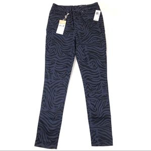 SEVEN7 Zebra Print High-Rise Stretch Denim Jeans Size 6